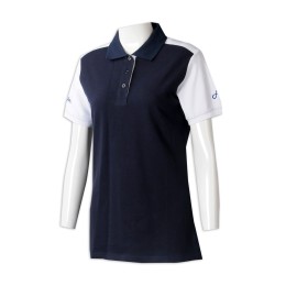 P1274 網上訂購女裝短袖Polo恤  時尚設計撞色袖Polo恤刺繡LOGOPOLO恤  POLO恤專門店 100%棉  瑞士  P1274 網上訂購女裝短袖Polo恤  時尚設計撞色袖Polo恤刺繡LOGOPOLO恤  POLO恤專門店 100%棉  瑞士